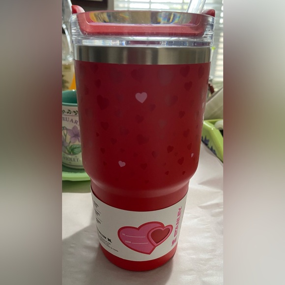 Valentines Day Stanley 20oz Quencher Tumbler. NWT. Red&Pink Hearts Outside. - Picture 4 of 14